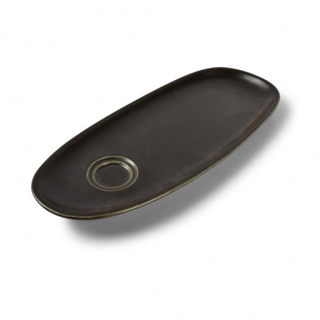 F2D CERES BLACK Spodek z talerzykiem 34x14 cm