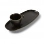 F2D CERES BLACK Spodek z talerzykiem 34x14 cm F2D CERES BLACK Spodek z talerzykiem 34x14 cm