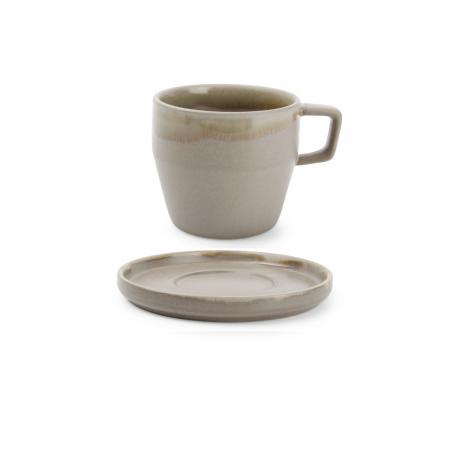 F2D STRUCTO BROWN Filiżanka ze spodkiem 200 ml