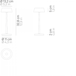 ZAFFERANO Sister Lampa dotykowa LED -