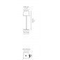ZAFFERANO Poldina L Lampa dotykowa LED 49,7cm - biała ZAFFERANO Poldina L Lampa dotykowa LED 49,7cm - biała