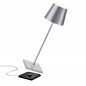 ZAFFERANO Poldina PRO Lampa dotykowa LED 38cm - srebrna vintage ZAFFERANO Poldina PRO Lampa dotykowa LED 38cm - srebrna vintage