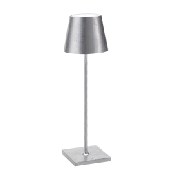 ZAFFERANO Poldina PRO Lampa dotykowa LED - srebrna vintage