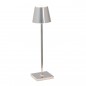 ZAFFERANO Poldina PRO Lampa dotykowa LED 38cm - srebrna ZAFFERANO Poldina PRO Lampa dotykowa LED 38cm - srebrna