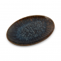 BONBISTRO Resto Brown Blue Półmisek owalny 36x26 cm BONBISTRO Resto Brown Blue Półmisek owalny 36x26 cm