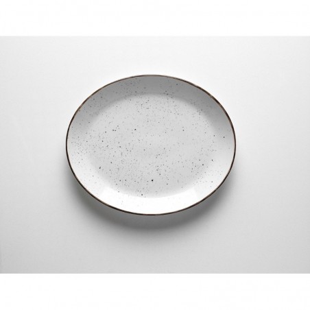 DOTS WHITE Półmisek owalny 31 cm