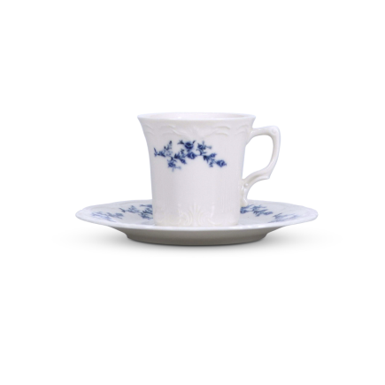 BONBISTRO Retro Blue Flower Filiżanka ze spodkiem 110 ml