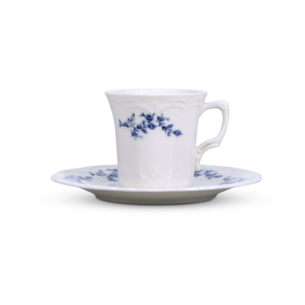 BONBISTRO Retro Blue Flower Filiżanka ze spodkiem 200 ml