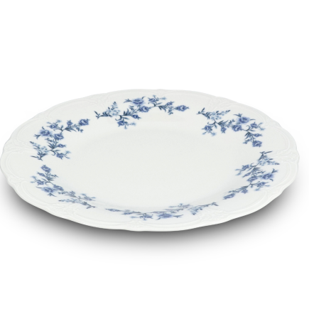 BONBISTRO Retro Blue Flower Talerz płaski 32 cm