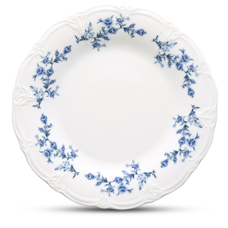 BONBISTRO Retro Blue Flower Talerz płaski 32 cm