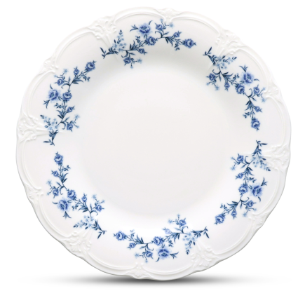 BONBISTRO Retro Blue Flower Talerz płaski 32 cm