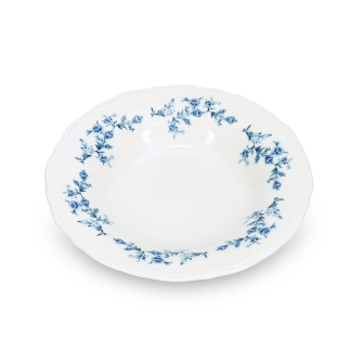 BONBISTRO Retro Blue Flower Talerz głęboki 23,5/14xH4 cm