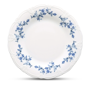 BONBISTRO Retro Blue Flower Talerz płaski 27,5 cm