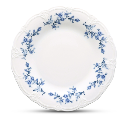 BONBISTRO Retro Blue Flower Talerz płaski 27,5 cm