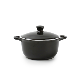 BONBISTRO Teglia Black Naczynie do zapiekania z przykrywką 12.5xH6 cm