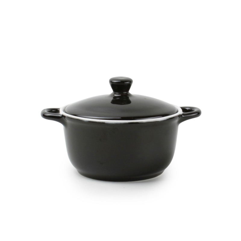 BONBISTRO Teglia Black Naczynie do zapiekania z przykrywką 12.5xH6 cm