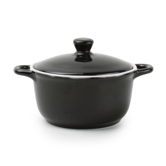 BONBISTRO Teglia Black Naczynie do zapiekania z przykrywką 12.5xH6 cm