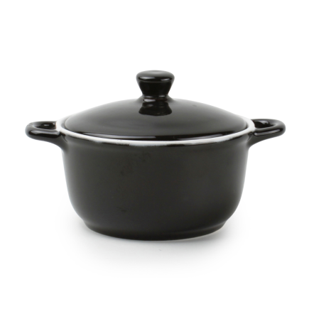 BONBISTRO Teglia Black Naczynie do zapiekania z przykrywką 12.5xH6 cm