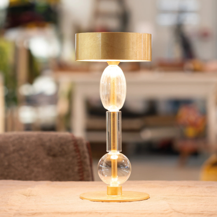 ZAFFERANO Royal Family Lampa dotykowa LED - złota wi-fi 13x28 cm