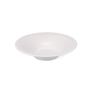 F2D Brass White Striped Talerz głęboki 20,5/8,5xH5 cm