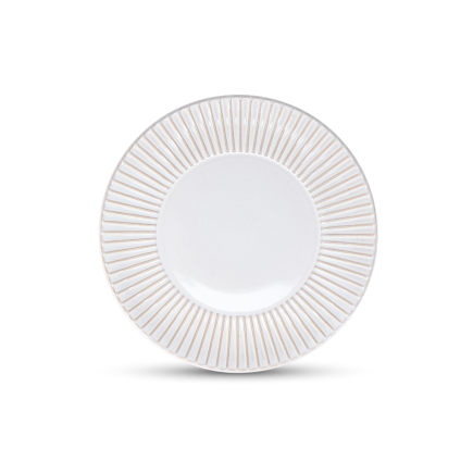 F2D Brass White Striped Talerz płaski 20,5 cm