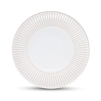 F2D Brass White Striped Talerz płaski 27,5 cm