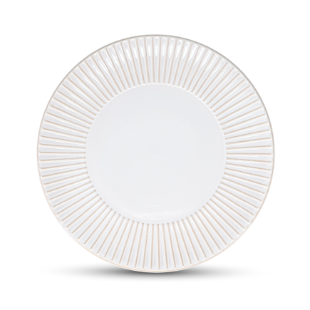 F2D Brass White Striped Talerz płaski 27,5 cm
