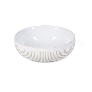 F2D Brass White Striped Miska 15,5xH5 cm