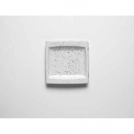 DOTS WHITYE Talerz kwadratowy 18 cm