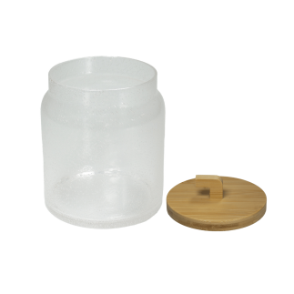 STYLE POINT Słoik do serwowania transparentny bąbelki z pokrywką 14 x 16 cm