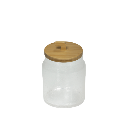 STYLE POINT Słoik do serwowania transparentny bąbelki z pokrywką 14 x 16 cm