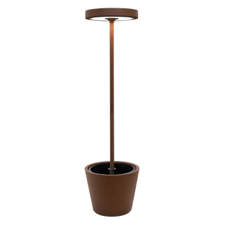 ZAFFERANO Poldina Reverso Solar L Lampa podłogowa LED - corten 43,3x156 cm