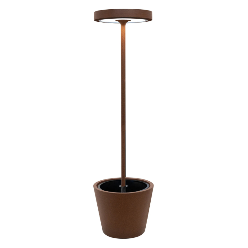 ZAFFERANO Poldina Reverso Solar L Lampa podłogowa LED - corten 43,3x156 cm