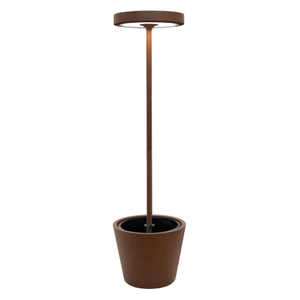 ZAFFERANO Poldina Reverso Solar L Lampa podłogowa LED - corten 43,3x156 cm