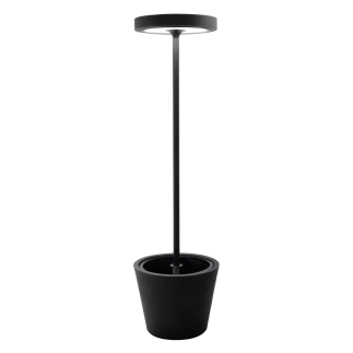 ZAFFERANO Poldina Reverso Solar L Lampa podłogowa LED - czarna 43,3x156 cm