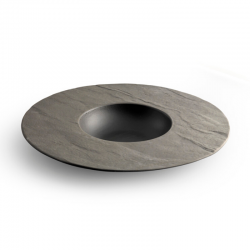 LIVELLI Talerz głęboki z szerokim rantem czarny 29 cm
