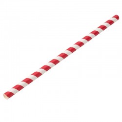 UTOPIA Papierowe słomki Jumbo czerwono - białe 23 cm 8 mm (250 szt.)
