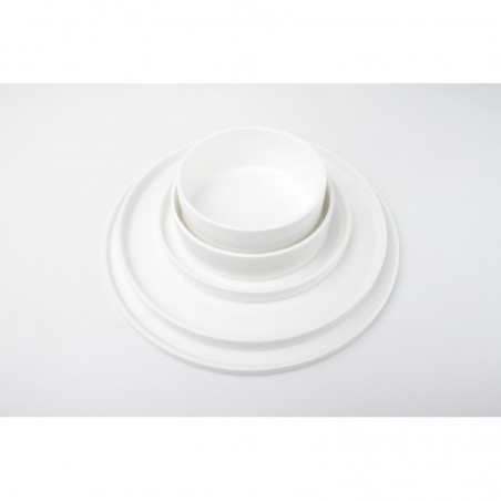 CHIC VERSO WHITE Talerz głęboki sztaplowany 24 cm