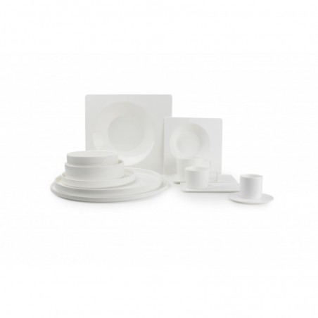 CHIC VERSO WHITE Filiżanka sztaplowana 170 ml ze spodkiem