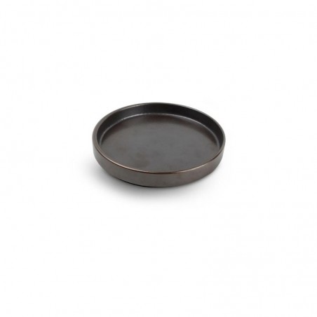 CHIC VERSO BLACK BROWN Talerz płaski sztaplowany 14 cm