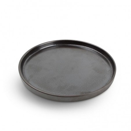 CHIC VERSO BLACK BROWN Talerz płaski sztaplowany 24 cm