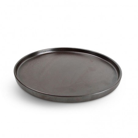 CHIC VERSO BLACK BROWN Talerz płaski sztaplowany 28 cm