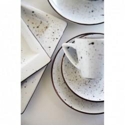 Dots White - zastawa stołowa - porcelana Porvasal