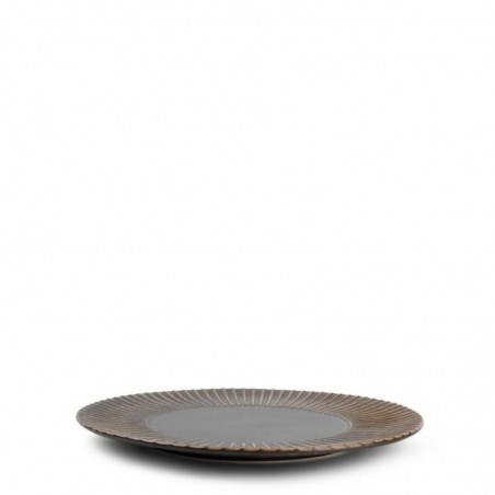 F2D BRASS SILVER STRIPED Talerz płaski 21 cm