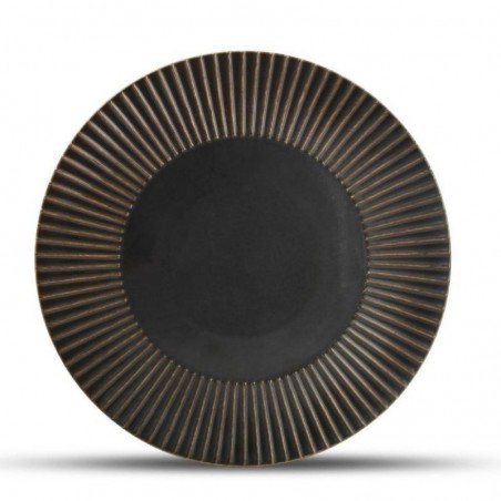 F2D BRASS SILVER STRIPED Talerz płaski 27,5 cm