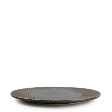 F2D BRASS SILVER STRIPED Talerz płaski 27,5 cm