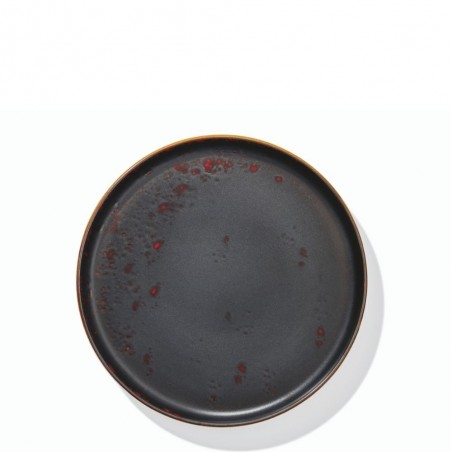 QUALITAT OXIDUM RED Talerz płaski z rantem 20,5 cm