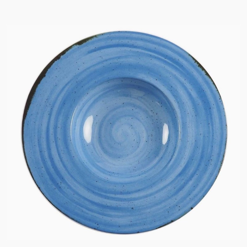 RUSTICO DARK BLUE Talerz do pasty z szerokim rantem 29 cm