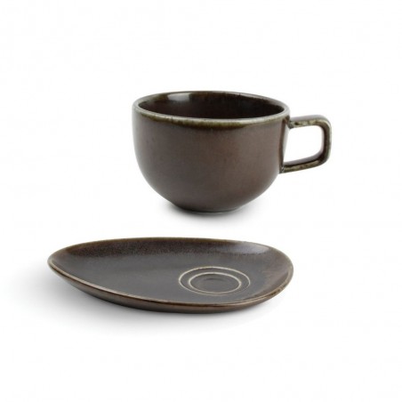 F2D CERES BLACK Filiżanka ze spodkiem 280 ml