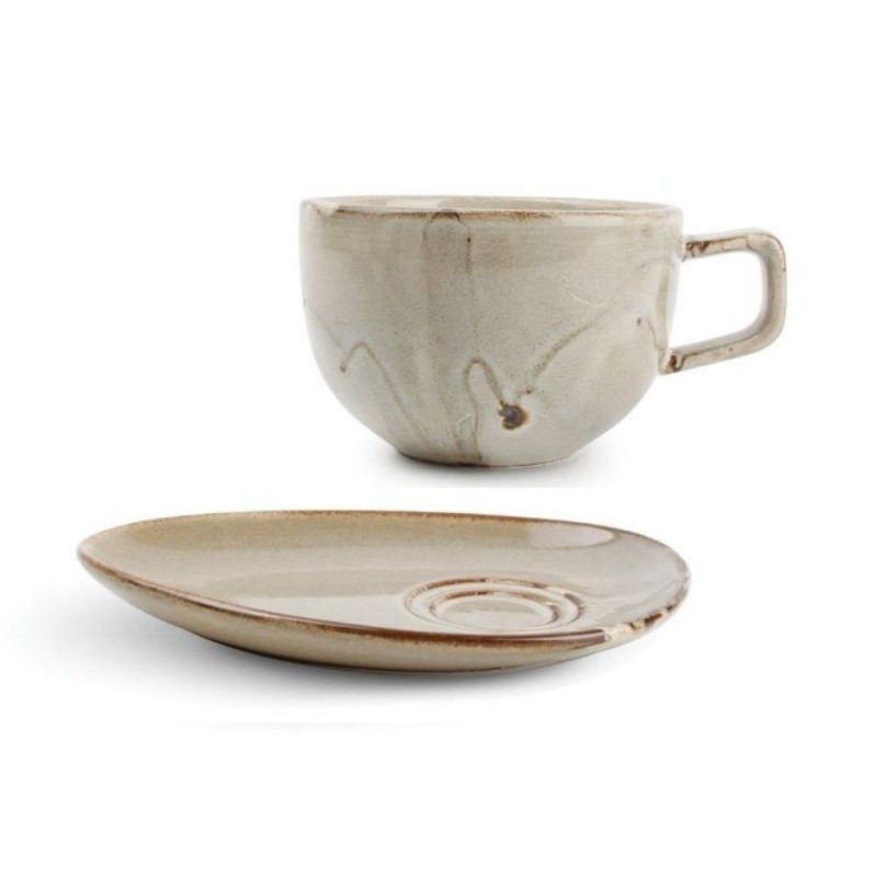 F2D CERES GREY Filiżanka 280 ml z dużym spodkiem